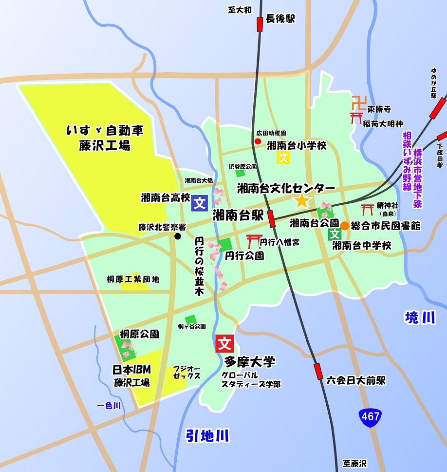 湘南台地図